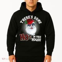 There's Some Ho's In This House Plaid Santa Hoodie thumb 2