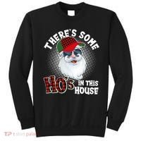 There's Some Ho's In This House Plaid Santa Sweatshirt thumb 0