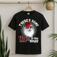 There's Some Ho's In This House Plaid Santa T-Shirt thumb 2