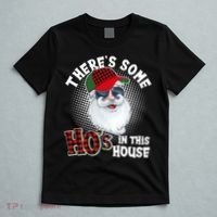 There's Some Ho's In This House Plaid Santa T-Shirt thumb 5