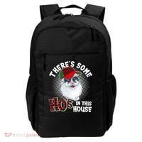 There's Some Ho's In This House Plaid Santa Backpack thumb 0