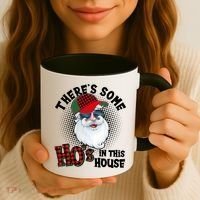 There's Some Ho's In This House Plaid Santa Coffee Mug thumb 3