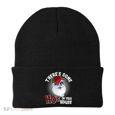 There's Some Ho's In This House Plaid Santa Beanie
