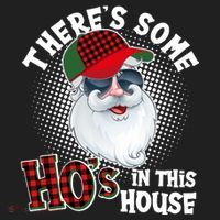 There's Some Ho's In This House Plaid Santa Beanie thumb 2