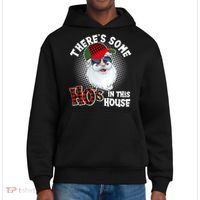 There's Some Ho's In This House Plaid Santa District V.I.T. Heavyweight Hoodie thumb 0