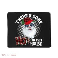 There's Some Ho's In This House Plaid Santa Mousepad thumb 0
