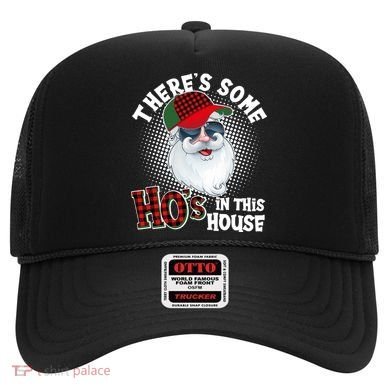 There's Some Ho's In This House Plaid Santa Hat