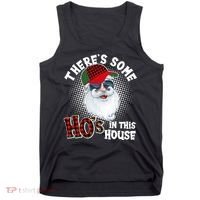 There's Some Ho's In This House Plaid Santa Tank Top thumb 0