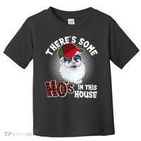 There's Some Ho's In This House Plaid Santa Toddler T-Shirt thumb 0