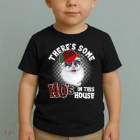 There's Some Ho's In This House Plaid Santa Toddler T-Shirt thumb 2