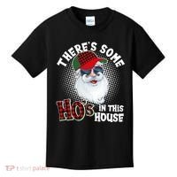 There's Some Ho's In This House Plaid Santa Kids T-Shirt thumb 0