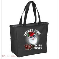 There's Some Ho's In This House Plaid Santa Tote Bag thumb 2