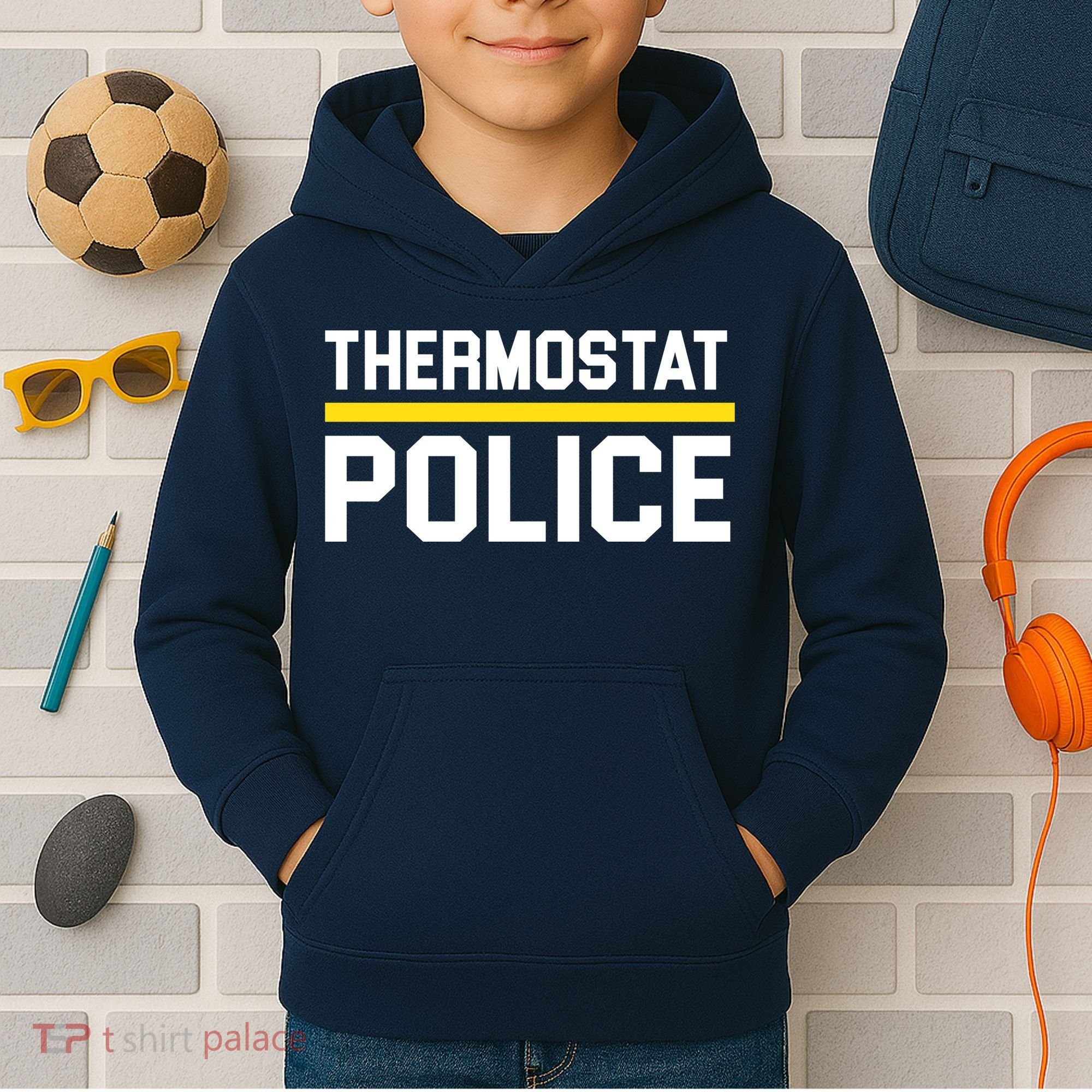 Thermostat Police Logo Kids Hoodie