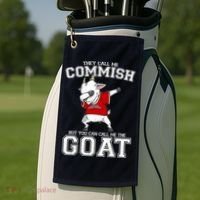 They Call Me Commish GOAT Golf Towel thumb 2