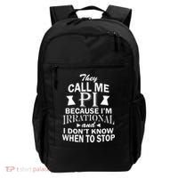 They Call Me PI Because I'm Irrational Backpack thumb 0