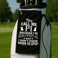 They Call Me PI Because I'm Irrational Golf Towel thumb 2