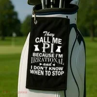 They Call Me PI Because I'm Irrational Golf Towel thumb 2