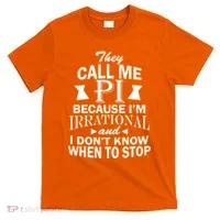 They Call Me PI Because I'm Irrational T-Shirt thumb 0