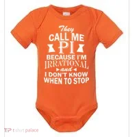 They Call Me PI Because I'm Irrational Baby Bodysuit thumb 0