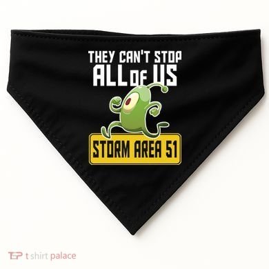 They Can't Stop Us All Storm Area 51 Alien Running USA-Made Doggie Bandana