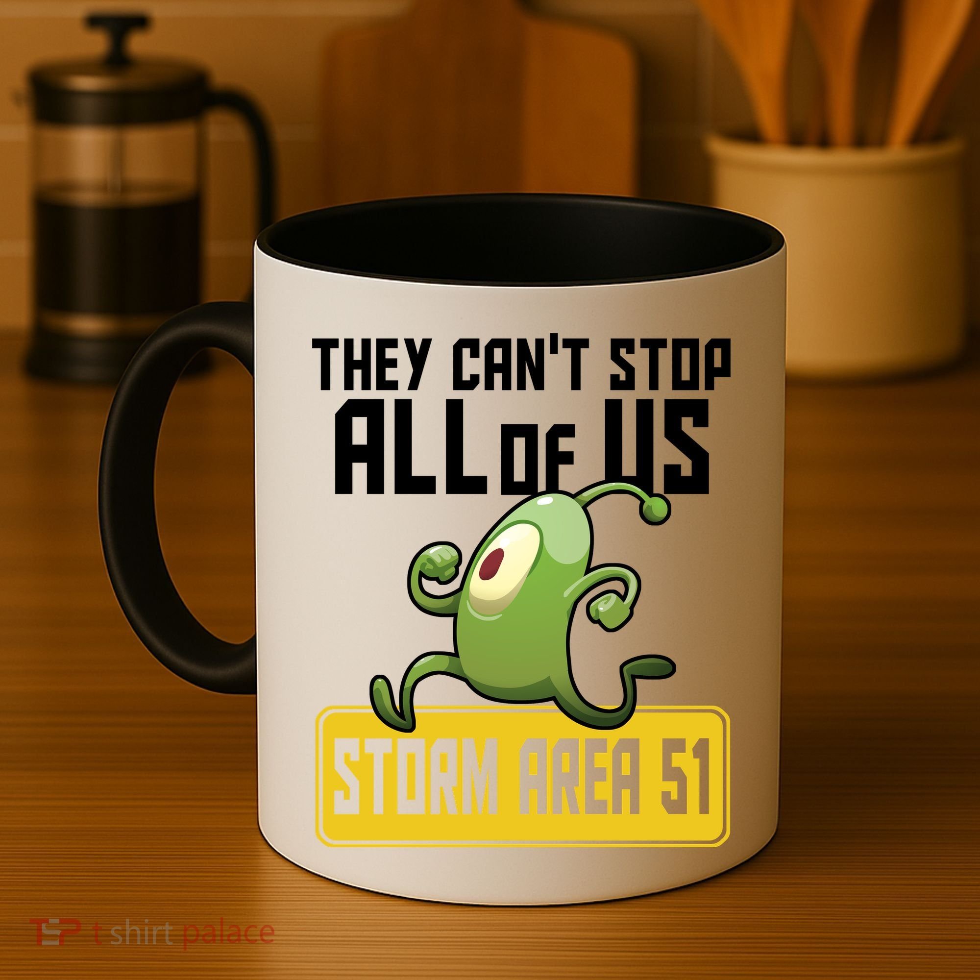 They Can't Stop Us All Storm Area 51 Alien Running Coffee Mug