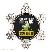They Can't Stop Us All Storm Area 51 Alien Running Ornament thumb 0