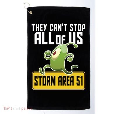 They Can't Stop Us All Storm Area 51 Alien Running Golf Towel