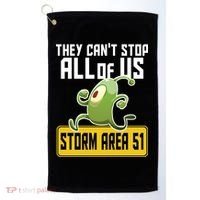 They Can't Stop Us All Storm Area 51 Alien Running Golf Towel thumb 0