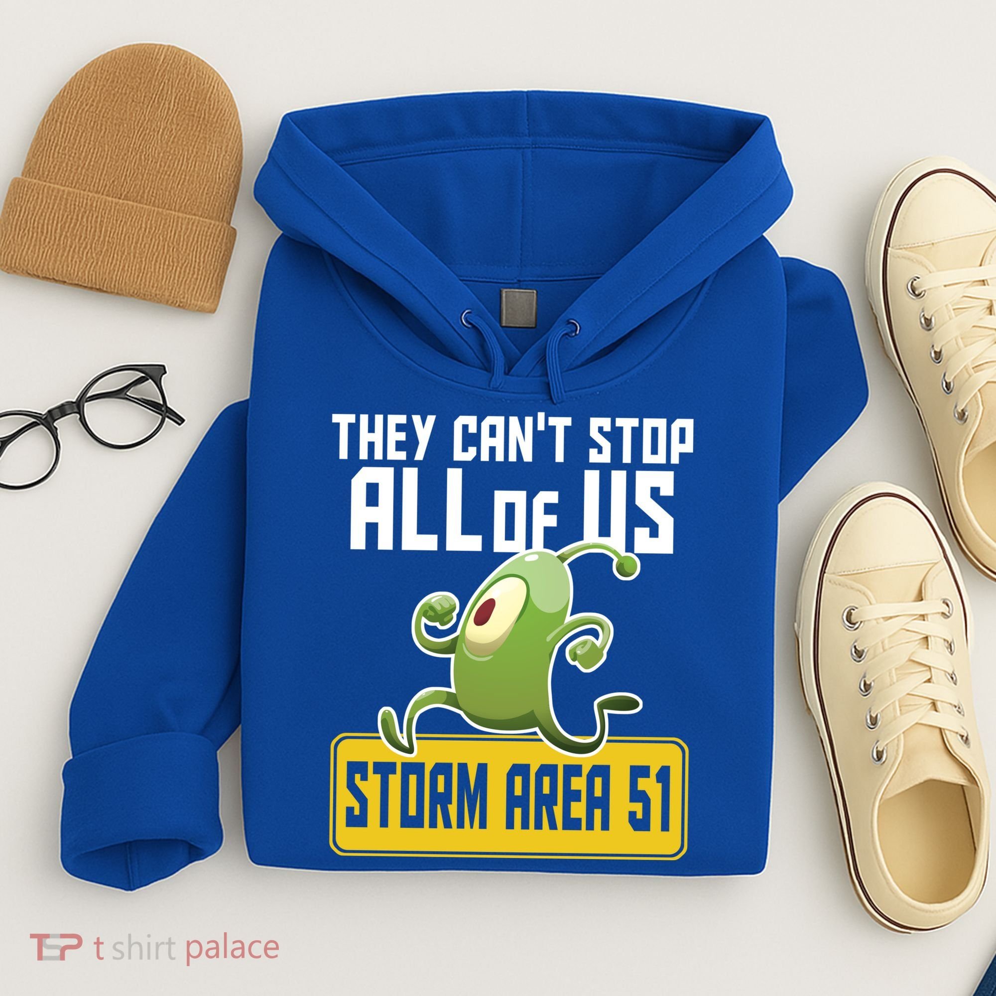 They Can't Stop Us All Storm Area 51 Alien Running Hoodie