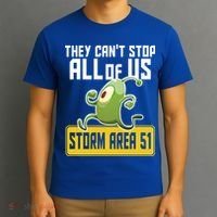 They Can't Stop Us All Storm Area 51 Alien Running T-Shirt thumb 3