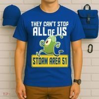 They Can't Stop Us All Storm Area 51 Alien Running T-Shirt thumb 6