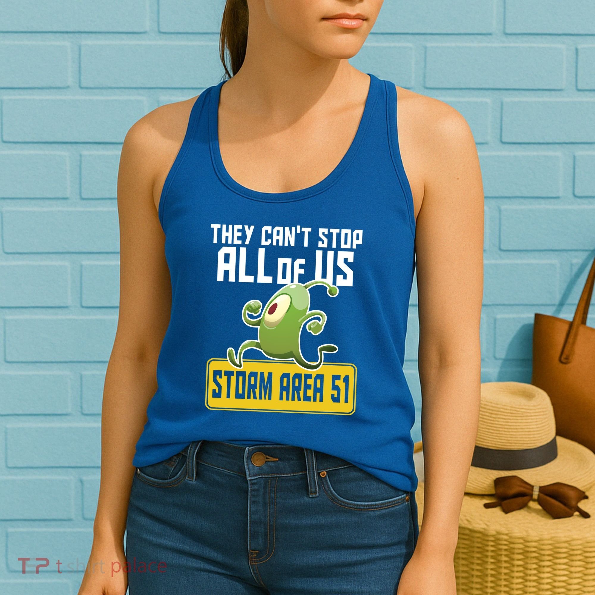 They Can't Stop Us All Storm Area 51 Alien Running Women's Tank Top