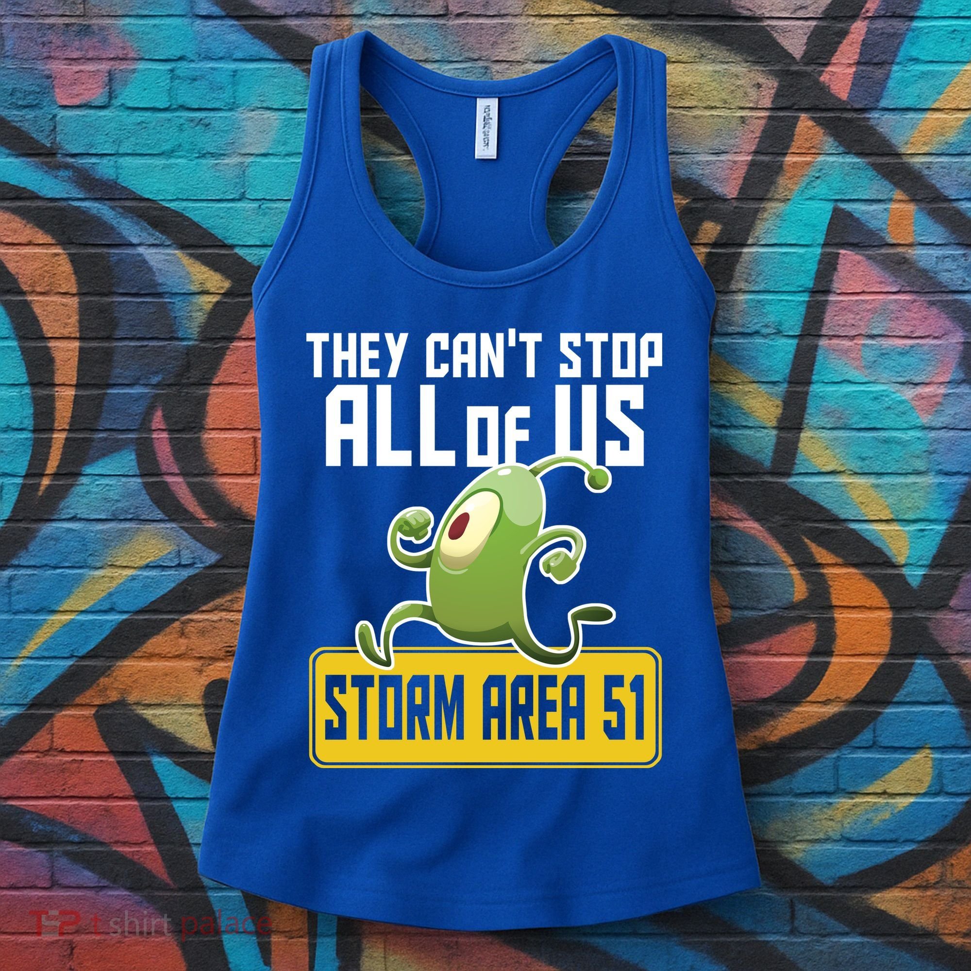 They Can't Stop Us All Storm Area 51 Alien Running Women's Tank Top