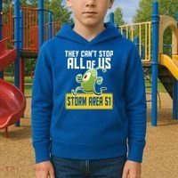 They Can't Stop Us All Storm Area 51 Alien Running Kids Hoodie thumb 2