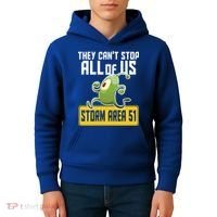 They Can't Stop Us All Storm Area 51 Alien Running Kids Hoodie thumb 4