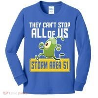 They Can't Stop Us All Storm Area 51 Alien Running Kids Long Sleeve Shirt thumb 0