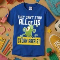 They Can't Stop Us All Storm Area 51 Alien Running Kids T-Shirt thumb 3