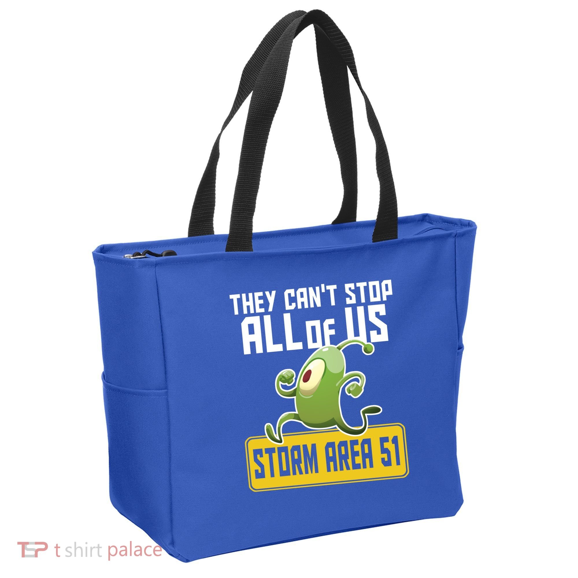 They Can't Stop Us All Storm Area 51 Alien Running Tote Bag