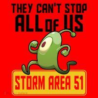 They Can't Stop Us All Storm Area 51 Alien Running Santa Hat thumb 1