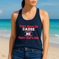 They Hate Us Cause They Aint Us NE New England Football Women's Tank Top thumb 2