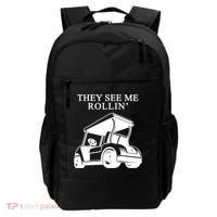 They See Me Rollin Funny Golf Cart Backpack thumb 0