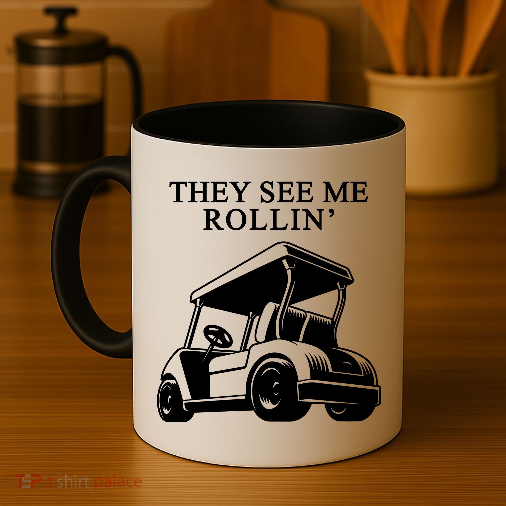 They See Me Rollin Funny Golf Cart Coffee Mug