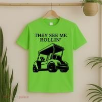 They See Me Rollin Funny Golf Cart T-Shirt thumb 2