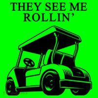 They See Me Rollin Funny Golf Cart Kids T-Shirt thumb 4