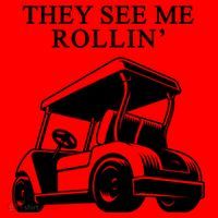 They See Me Rollin Funny Golf Cart Santa Hat thumb 1