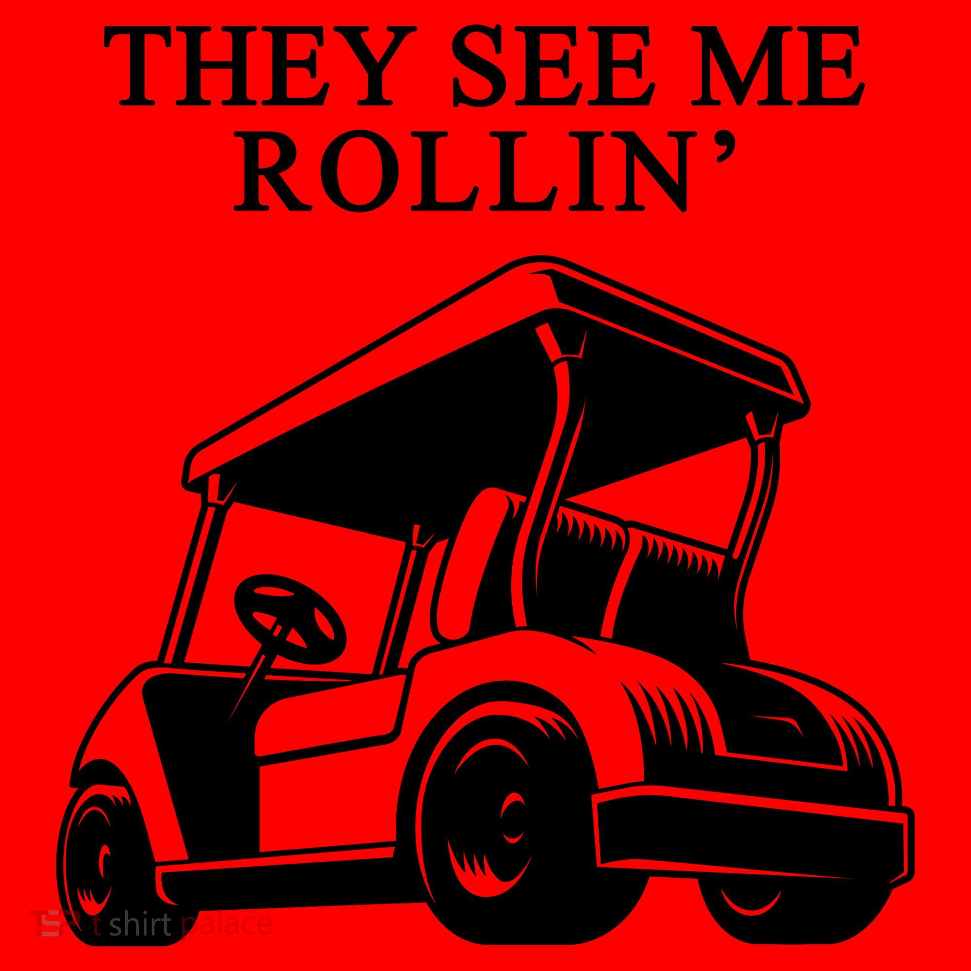 They See Me Rollin Funny Golf Cart Santa Hat
