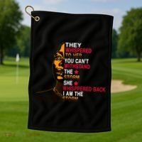 They Whispered I Am The Storm Inspiring Quote Golf Towel thumb 1