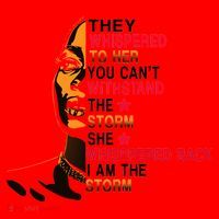 They Whispered I Am The Storm Inspiring Quote Santa Hat thumb 1