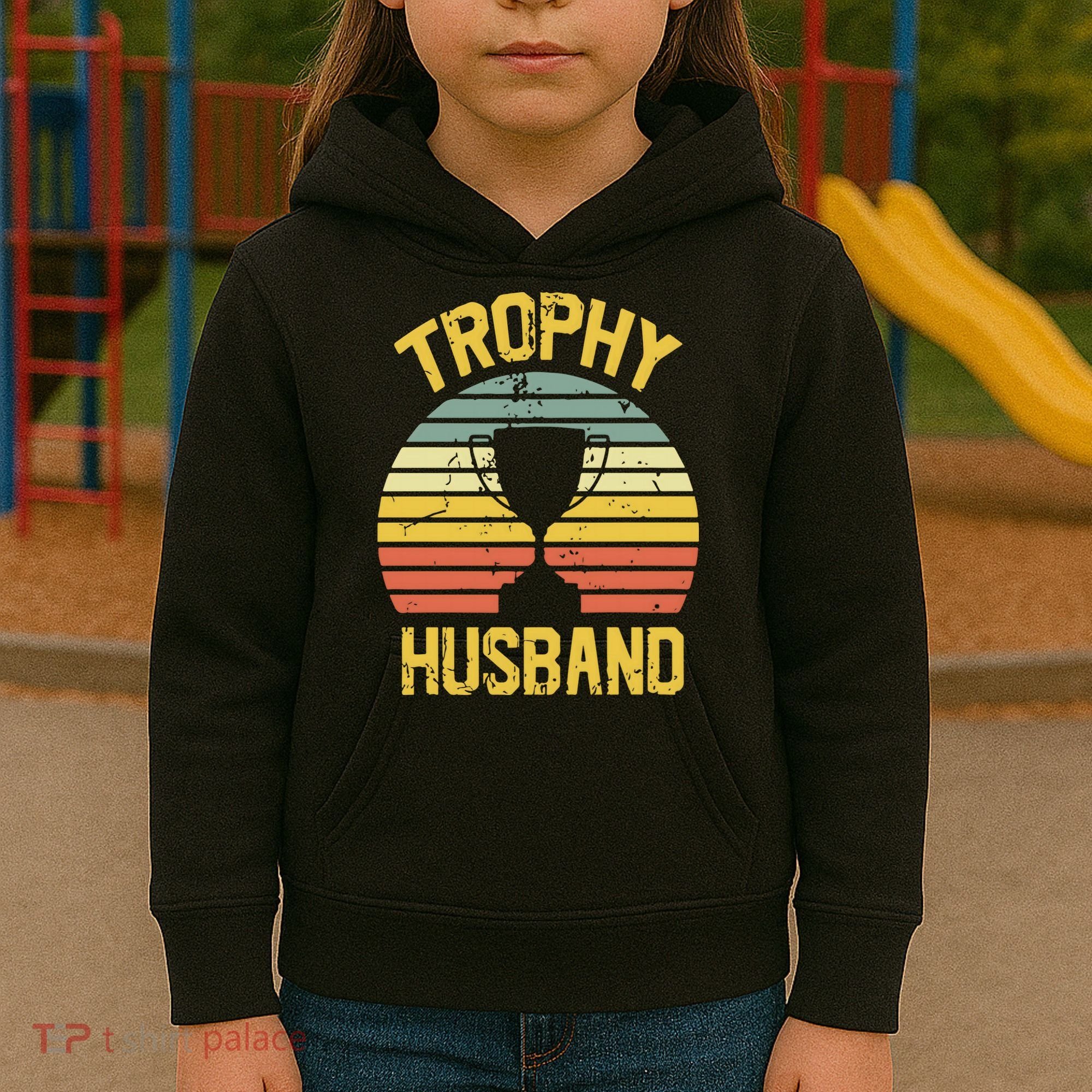 Trophy Husband Fathers Day Gift Kids Hoodie