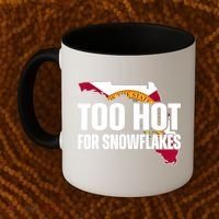 Too Hot For Snowflakes Florida Flag Map State Funny Saying Coffee Mug thumb 2